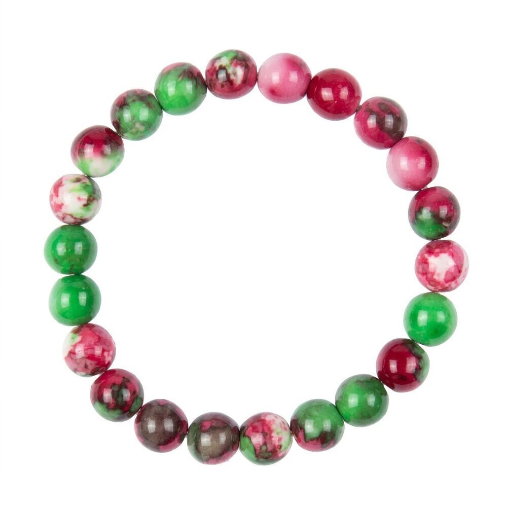 Multicolored Jade Stone Stretch Bracelet - Picture 1 of 1